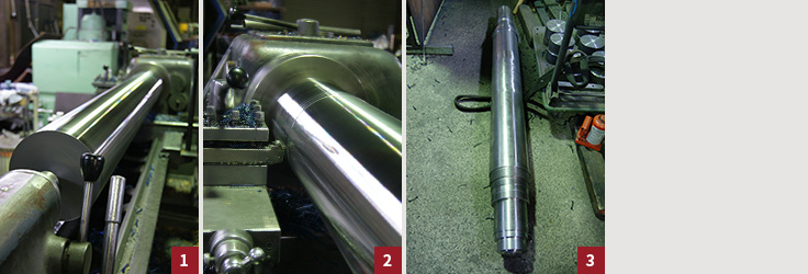 大型シャフト加工